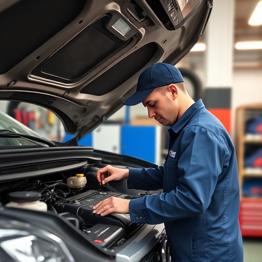 auto technician working