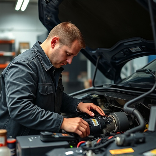auto technician working