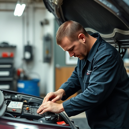 auto technician working