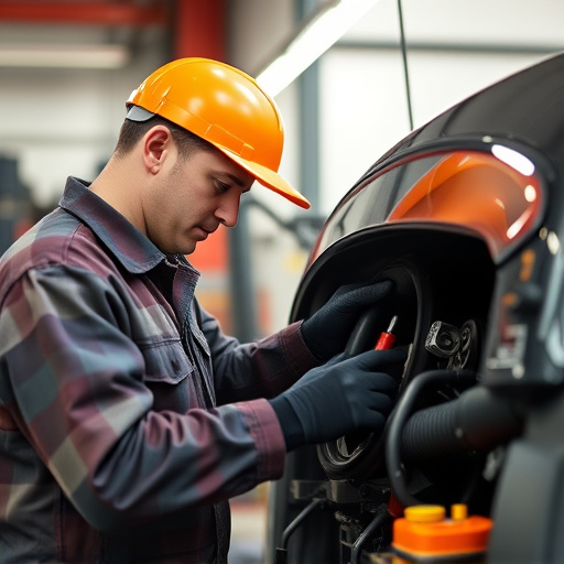 auto technician working