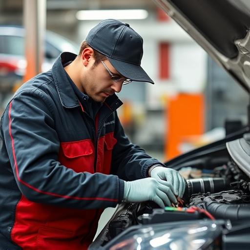 auto technician working