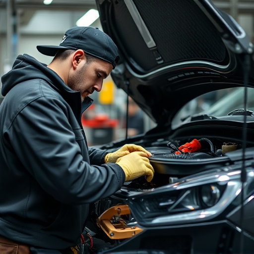 auto technician working