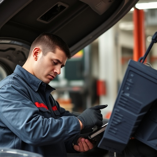 auto technician working