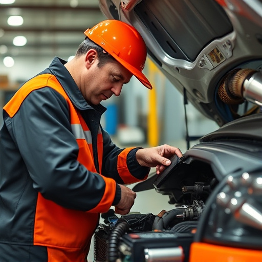 auto technician working