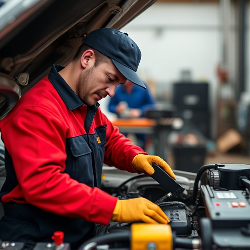 auto technician working