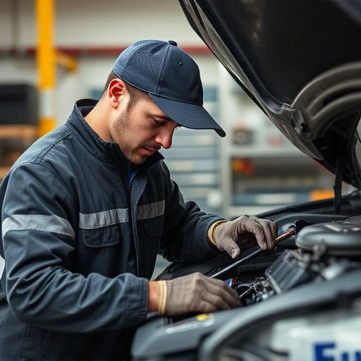 auto technician working