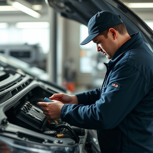 auto technician working