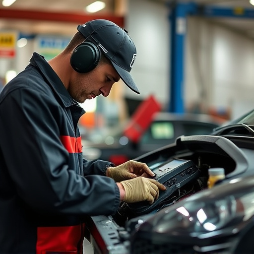 auto technician working