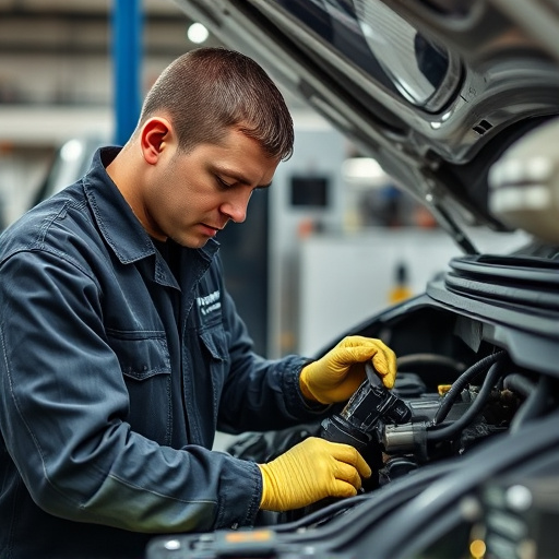 auto technician working