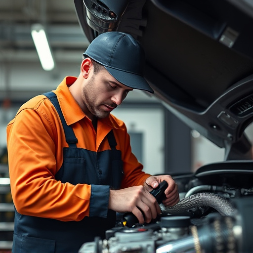 auto technician working