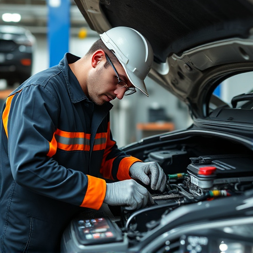auto technician working