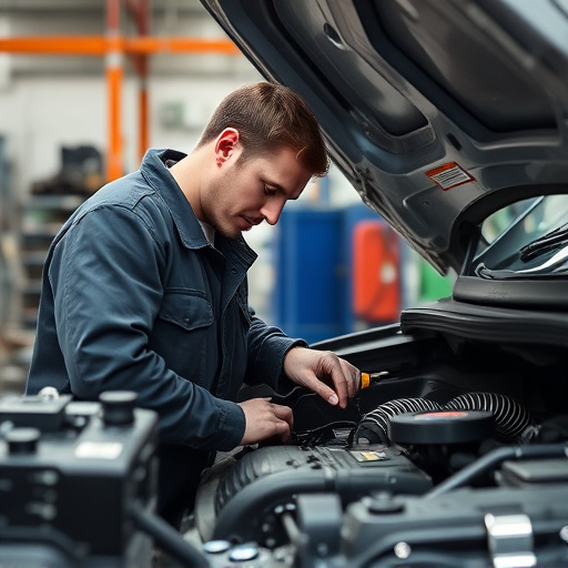 auto technician working