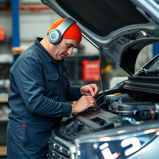 auto technician working