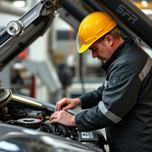 auto technician working