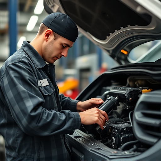 auto technician working