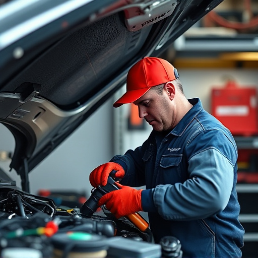 auto technician working