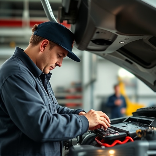 auto technician working