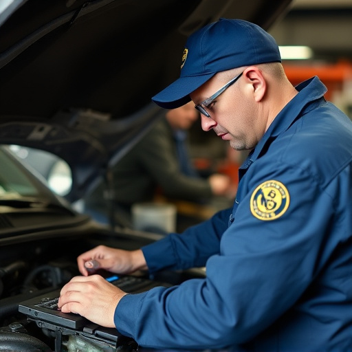 auto technician working