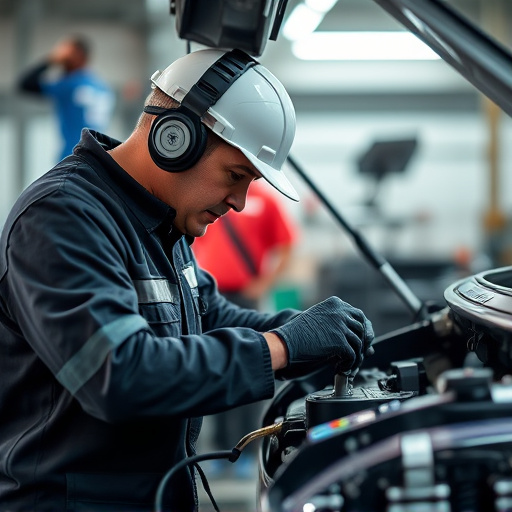 auto technician working