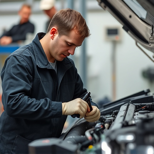 auto technician working