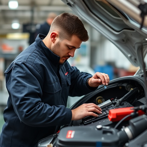 auto technician working