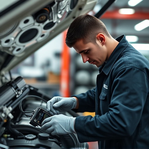 auto technician working