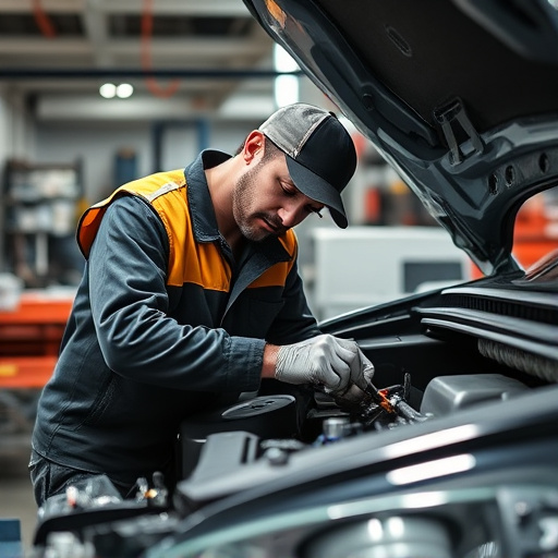 auto technician working
