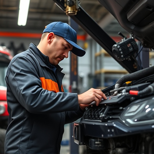auto technician working
