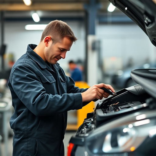 auto technician working