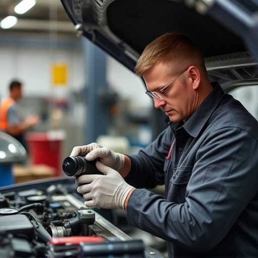 auto technician working