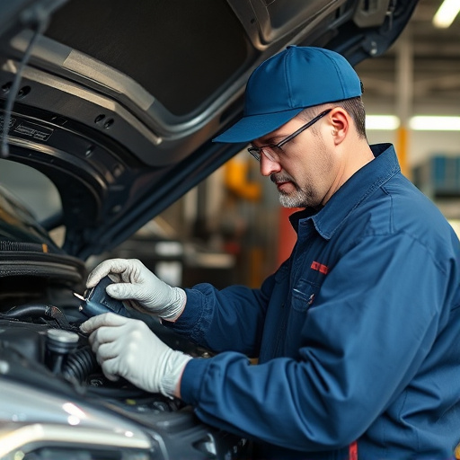auto technician working