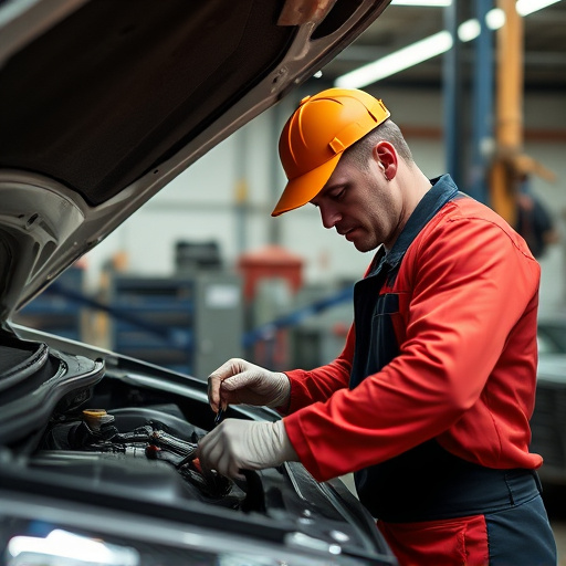auto technician working
