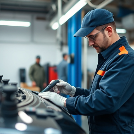 auto technician working