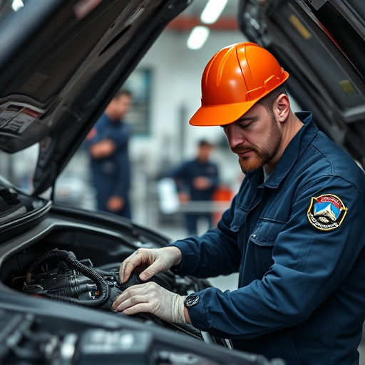 auto technician working
