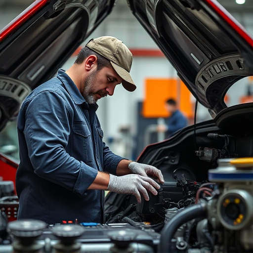 auto technician working
