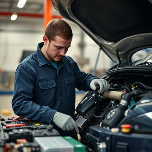 auto technician working