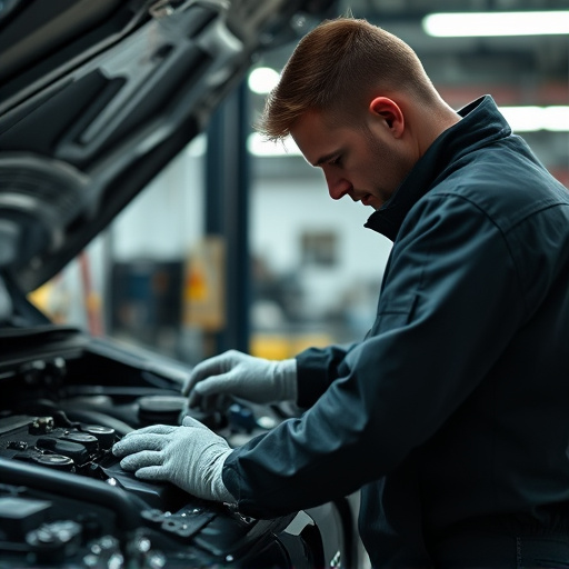 auto technician working