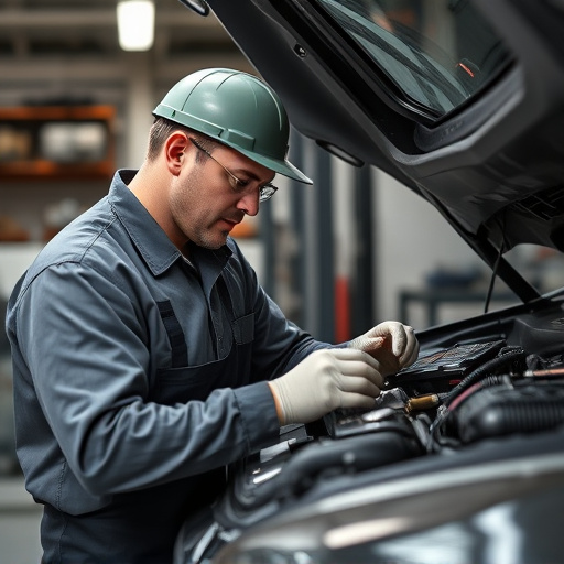 auto technician working