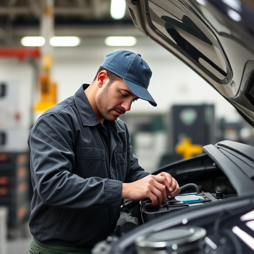 auto technician working
