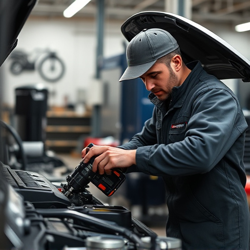 auto technician working