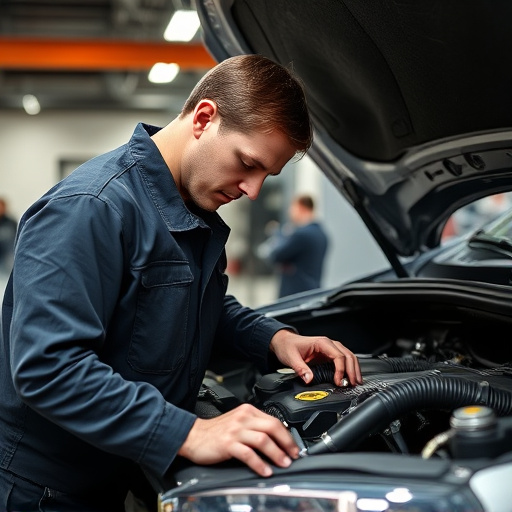 auto technician working