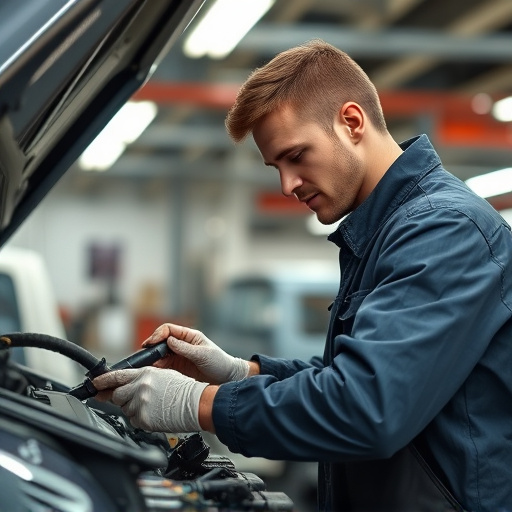 auto technician working