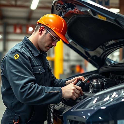auto technician working