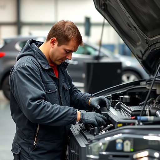 auto technician working