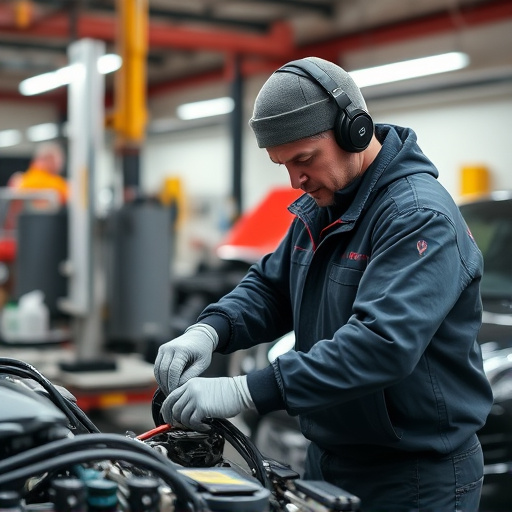 auto technician working