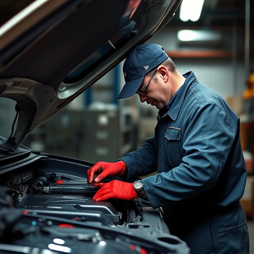 auto technician working