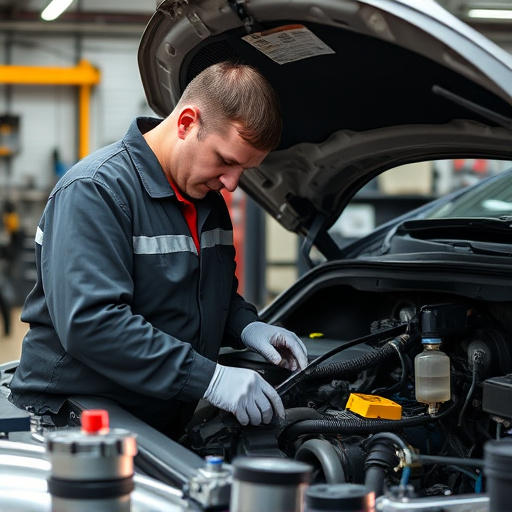 auto technician working