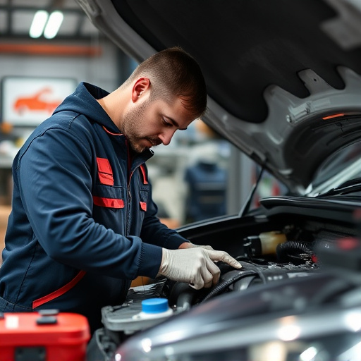 auto technician working