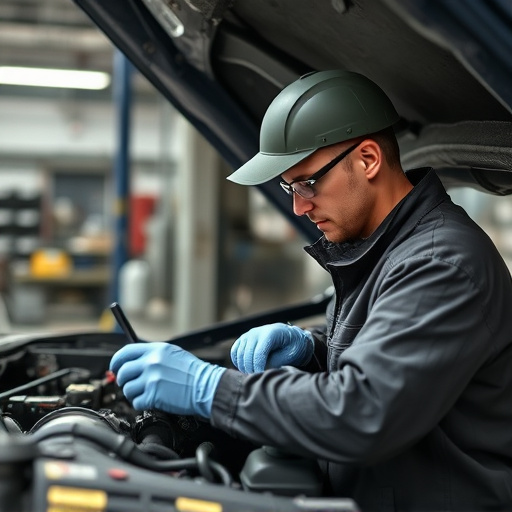 auto technician working