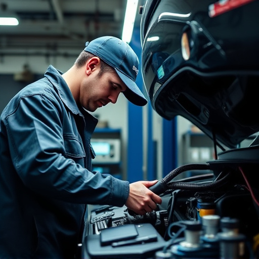 auto technician working